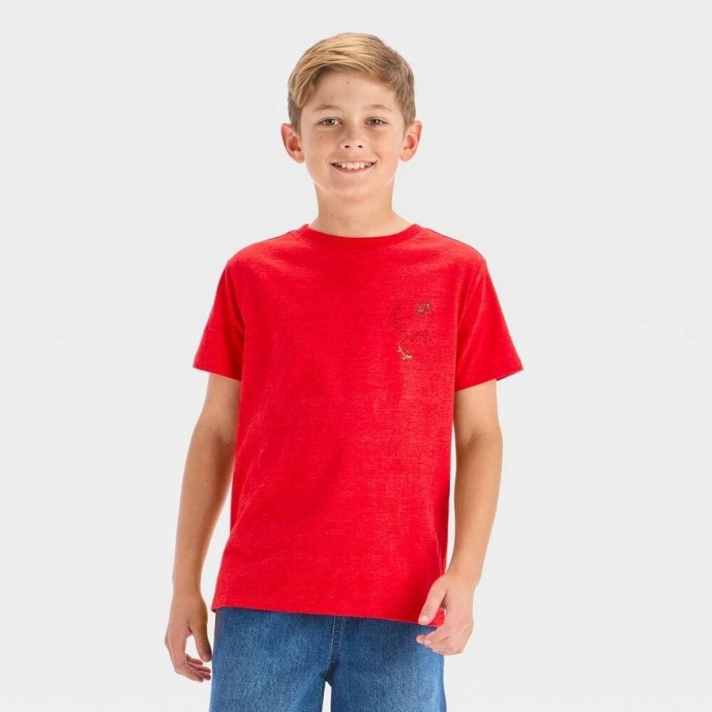 NEW Boys' XS Short Sleeve Skateboard Dino Graphic T-Shirt